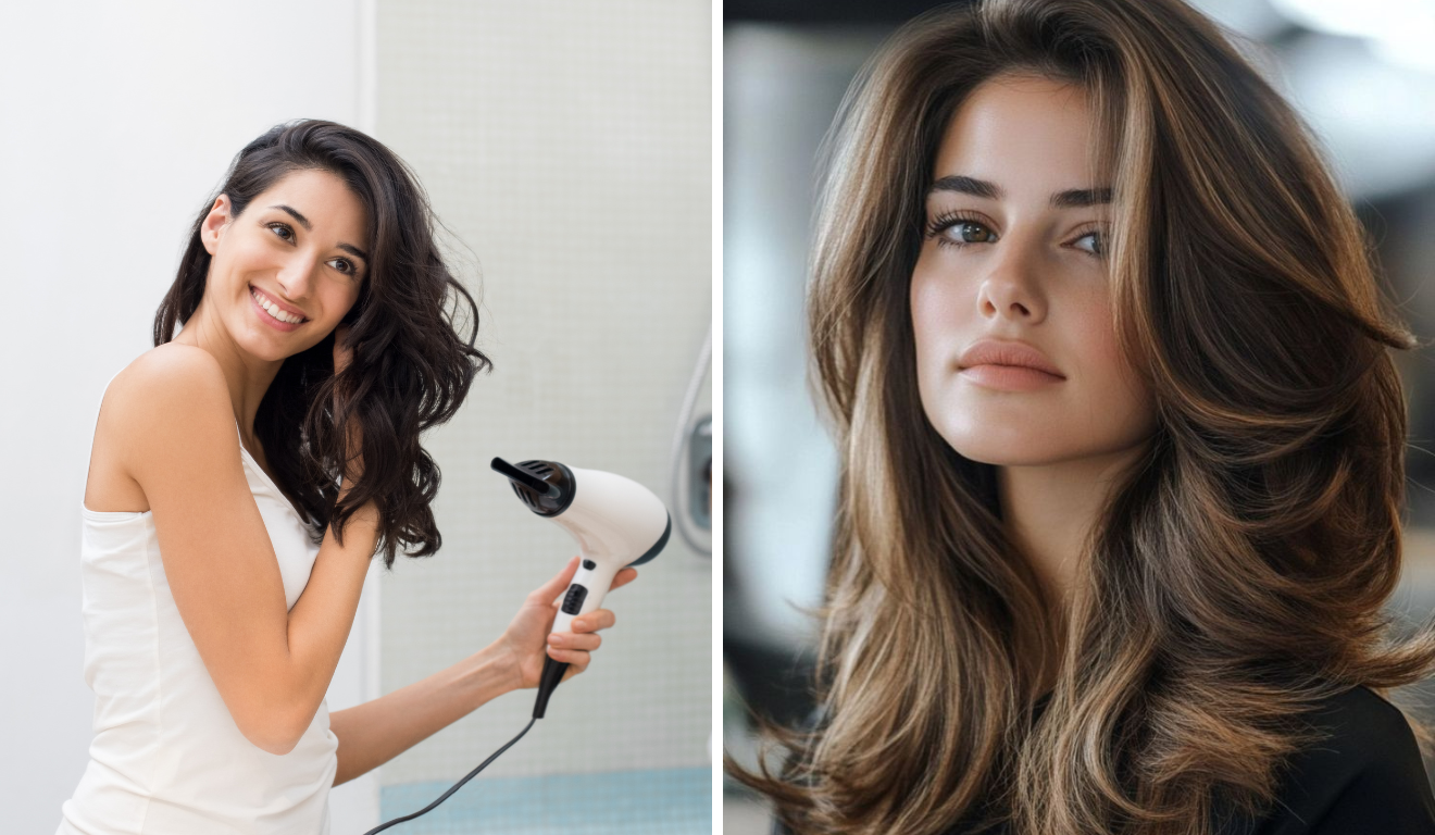 Faça esses passos para se livrar do frizz secando o cabelo em casa/Reprodução