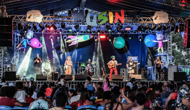 Banda Flor também realiza um show interativo. Foto: Divulgação/Musin