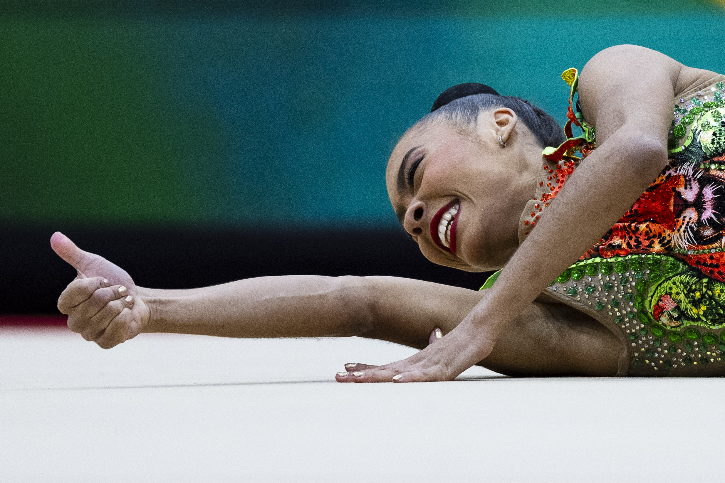 Geovanna Santos no Pan de Ginástica Rítmica. Assunção, Paraguai, 01/06/2025