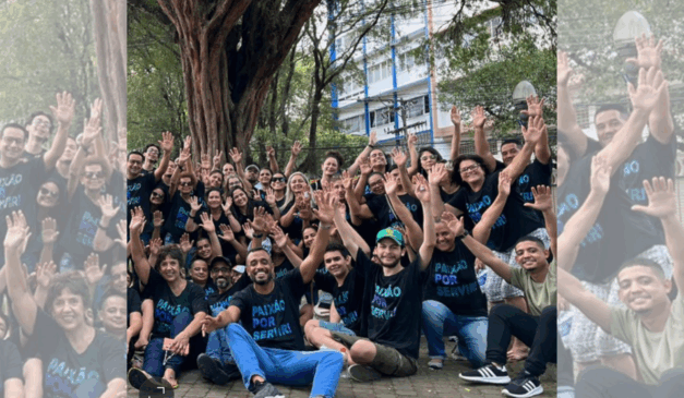 Integrantes da Igreja A Família Abençoada, no Centro