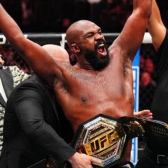 Jon Jones defende o cinturão peso-pesado na luta principal do UFC 309. (Foto por Chris Unger/Zuffa LLC)
