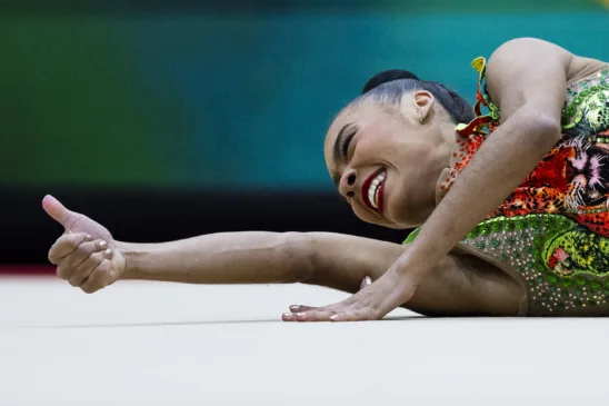Geovanna Santos no Pan de Ginástica Rítmica. Assunção, Paraguai, 01/06/2025