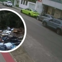No destaque o lixão onde placas do carro cinza usado na morte do empresário Wallace Lovato foram achadas