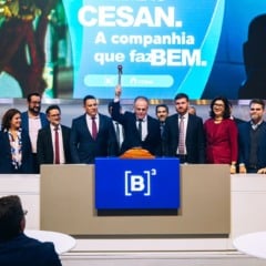 O governador Renato Casagrande abre o leilão da Cesan na B3