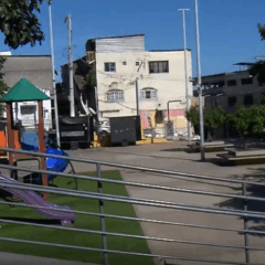 Praça em Vila Garrido onde a vítima estava com o amigo