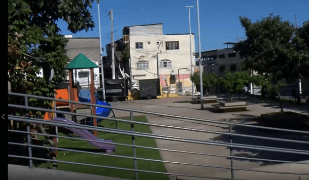 Praça em Vila Garrido onde a vítima estava com o amigo