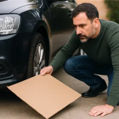 Dica simples com papelão revela se seu carro tem vazamentos escondidosDica simples com papelão revela se seu carro tem vazamentos escondidos