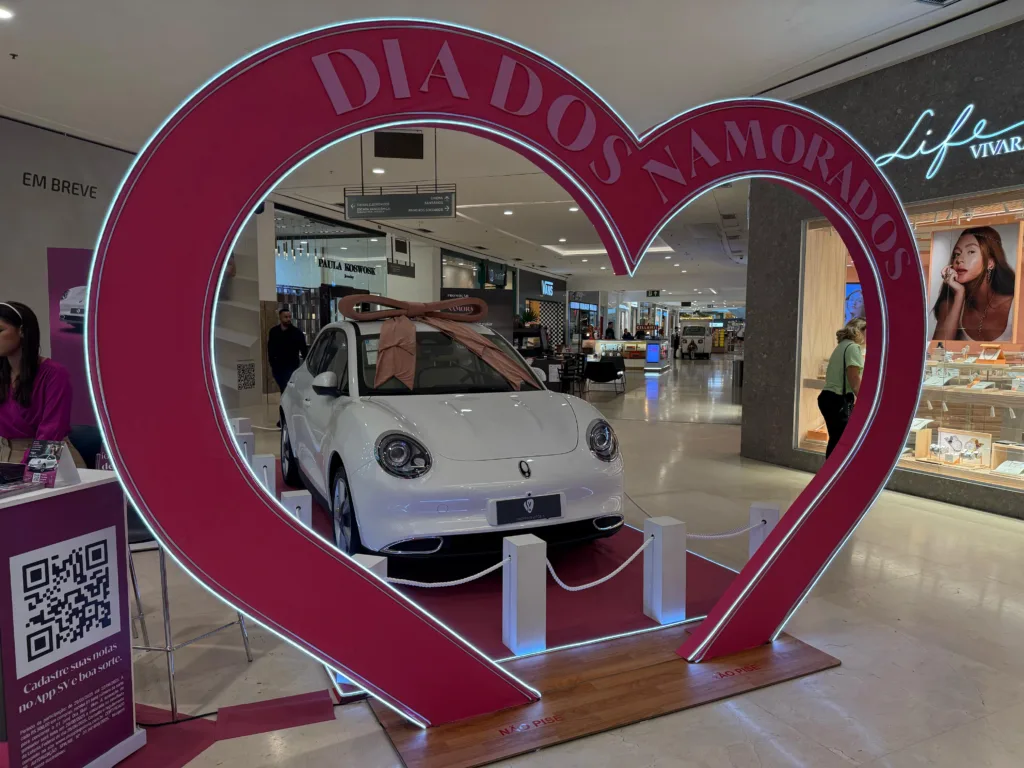 Shopping Vitória vai sortear carro elétrico em promoção de Dia dos Namorados Shopping Vitória vai sortear carro elétrico em promoção de Dia dos Namorados