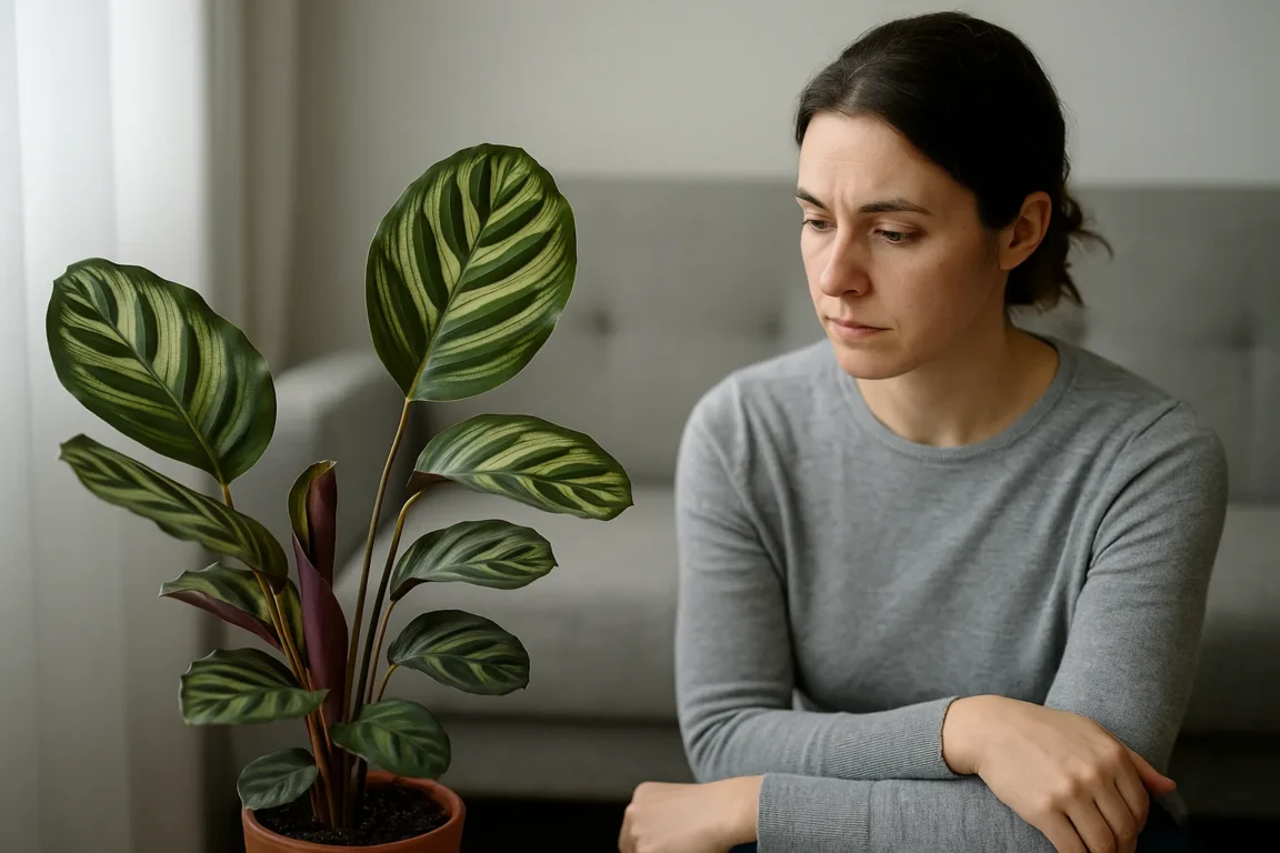 Sua Calathea fecha as folhas por 3 causas Sua Calathea fecha as folhas por 3 causas