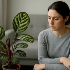 Sua Calathea fecha as folhas por 3 causas