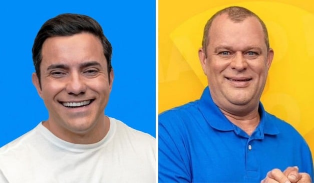 O prefeito Tiago Rocha e o vice Rogério Lauret, de São Gabriel da Palha. Foto: Redes sociais