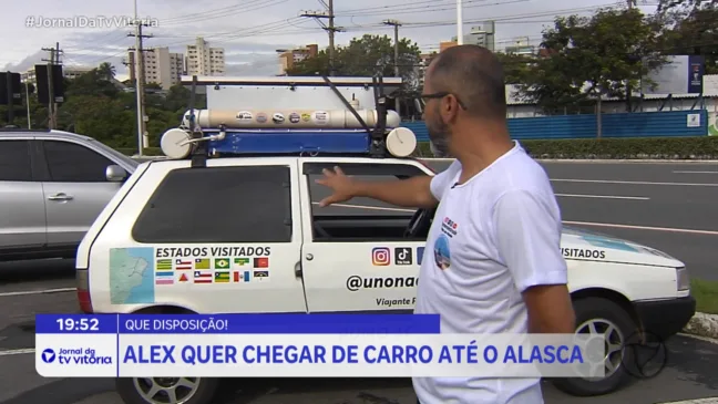 Homem vai viajar de carro do Brasil até o Alasca