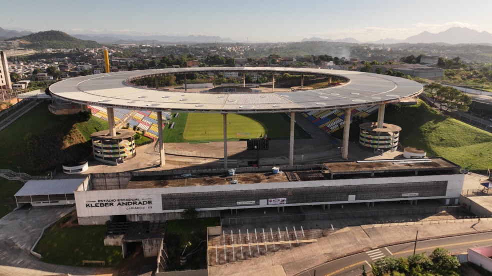 Estádio Kleber Andrade, em Cariacica. Estádio Kleber Andrade, em Cariacica.