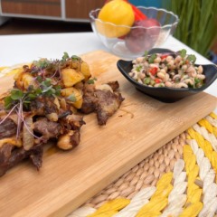 Carne de Sol na Tábua com Vinagrete de Feijão-Fradinho. Foto: Roberta Salgueiro