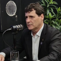 O presidente do Ibef-ES Alecsandro Casassi chamou atenção para a preocupação com a formação de mão de obra, tanto executiva como de base. Crédito: Reprodução de TV
