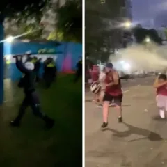Confusão entre PM e torcida da Desportiva pela Copa ES
