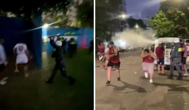 Confusão entre PM e torcida da Desportiva pela Copa ES