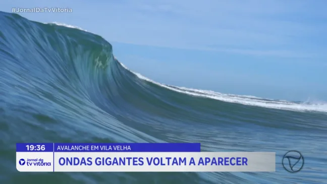 Atletas se preparam para surfar ondas gigantes em Vila Velha