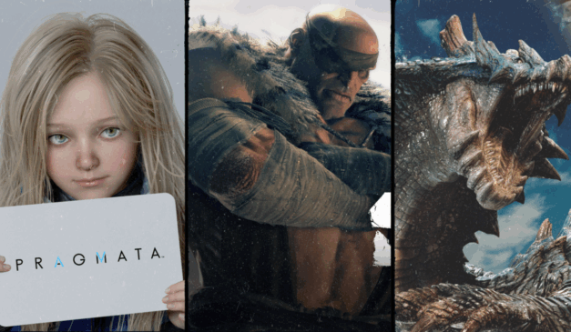 Montagem com personagens e jogos da Capcom