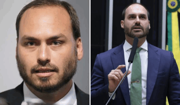 Carlos e Eduardo Bolsonaro vão prestar depoimento em processo que apura trama golpista (Foto: Reprodução / Instagram e Vinicius Loures/Câmara dos Deputados)
