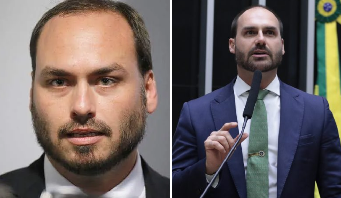 Carlos e Eduardo Bolsonaro vão prestar depoimento em processo que apura trama golpista (Foto: Reprodução / Instagram e Vinicius Loures/Câmara dos Deputados)
Carlos e Eduardo Bolsonaro vão prestar depoimento em processo que apura trama golpista (Foto: Reprodução / Instagram e Vinicius Loures/Câmara dos Deputados)