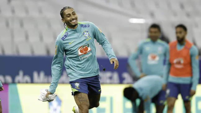 Treino da Seleção Brasileira em São Paulo. Raphinha. 09/06/2025