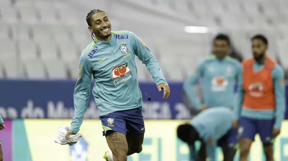 Treino da Seleção Brasileira em São Paulo. Raphinha. 09/06/2025