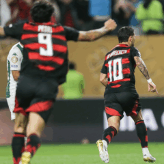 Arrascaeta comemora gol contra o Esperance