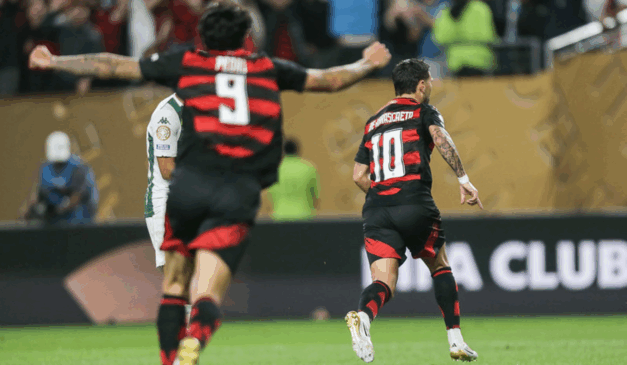 Arrascaeta comemora gol contra o Esperance