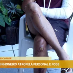 Motociclista sofre acidente grave e busca motorista fugitivo