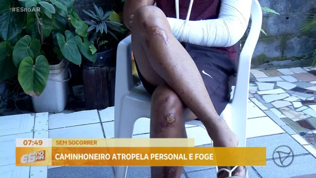 Motociclista sofre acidente grave e busca motorista fugitivo