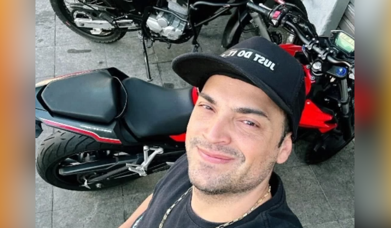 Vini Lacerda, motociclista de 35 anos (Foto/reprodução: TV Vitória)