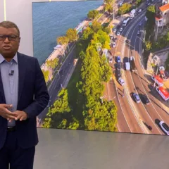Acidente na curva do Saldanha da Gama deixa feridos e trânsito complicado