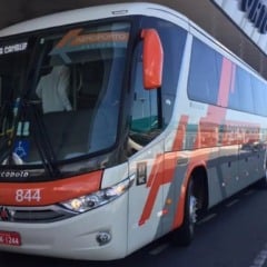 ônibus da Alvorada que sai do Aeroporto para Guarapari
