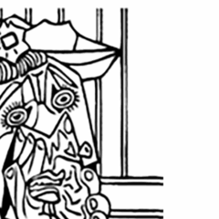 Imagem disponível em: https://www.coloring-life.com/pt/desenhos-para-colorir-adultos-1001-pt-picasso.html
