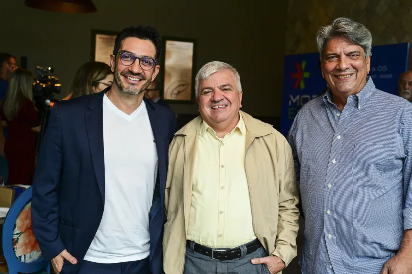 Marcelo Braga (Liga de Marketing); Alberto Gavini (Aderes) e Alexandre Passos (Aderes).