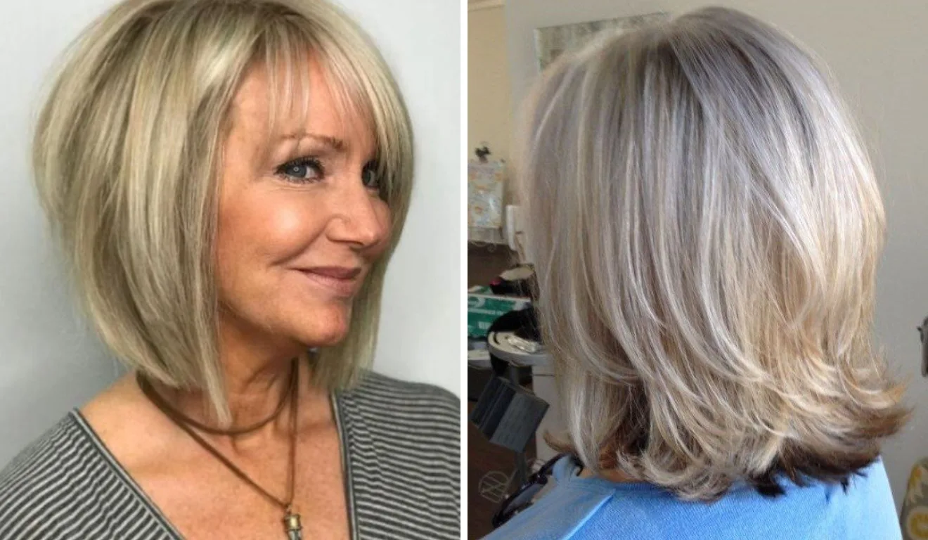Cabelo Bob Desfiado para as mulheres 60+/Pinterest