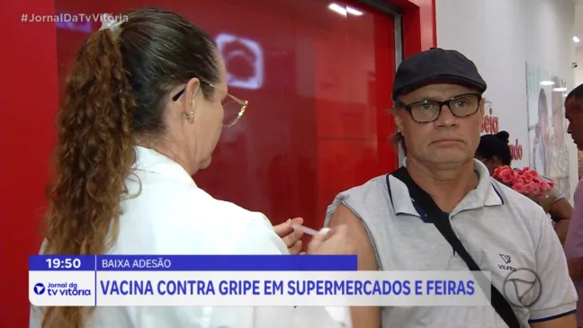 Vacina contra gripe em supermercados e feiras livres