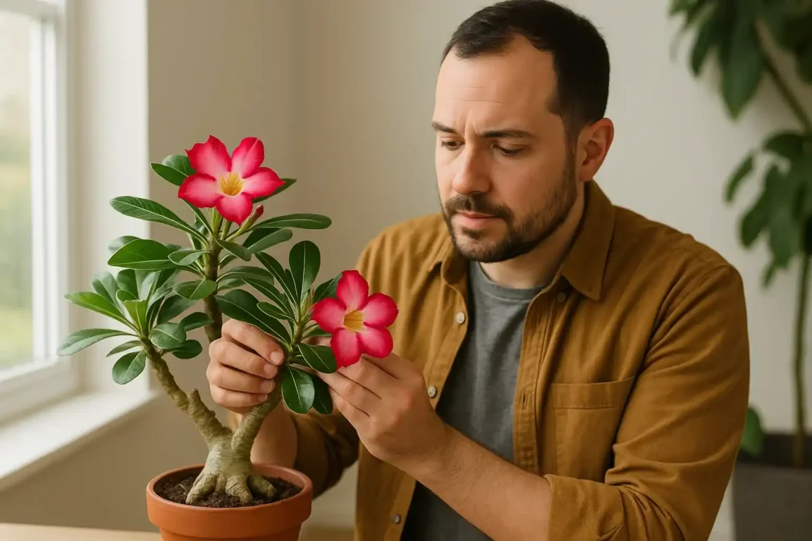 3 truques para fazer a rosa-do-deserto dar flores no inverno