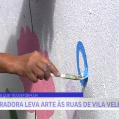 Dona Maria revitaliza pracinha com mural de esperança e paz