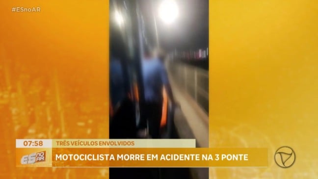 Motociclista morre em acidente na terceira ponte em Vila Velha