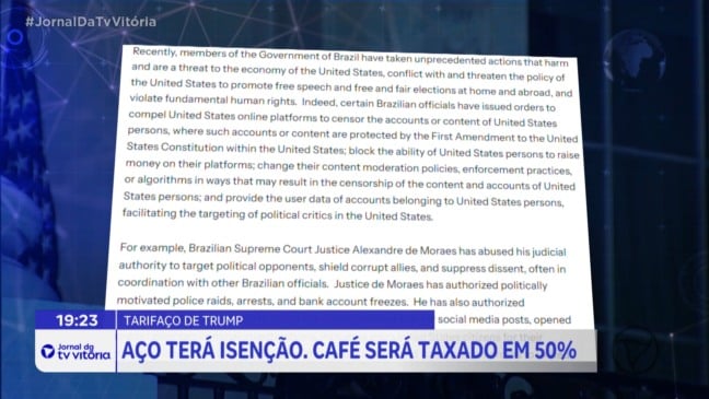 Isenções de Trump beneficiam Espírito Santo, mas café fica de fora