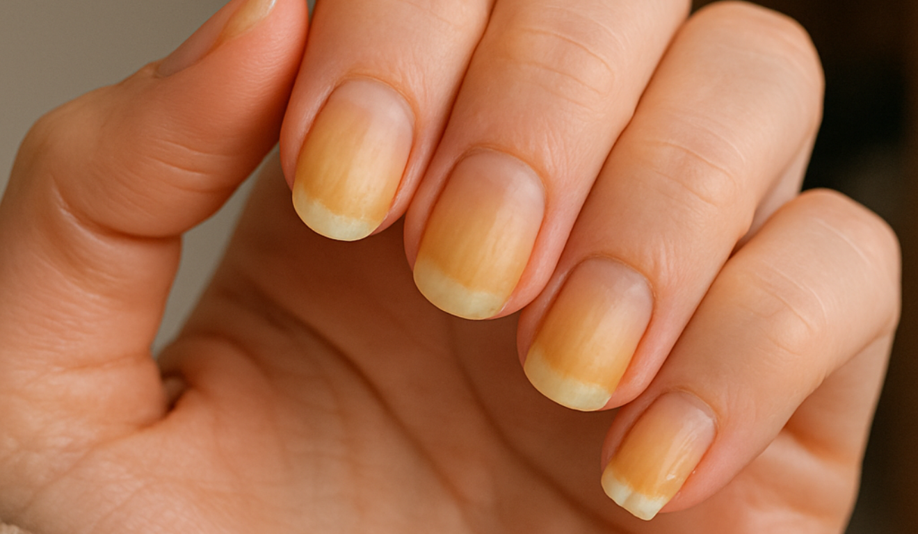 Esses hábitos podem deixar as unhas amareladas/Foto: ChatGPT Esses hábitos podem deixar as unhas amareladas/Foto: ChatGPT