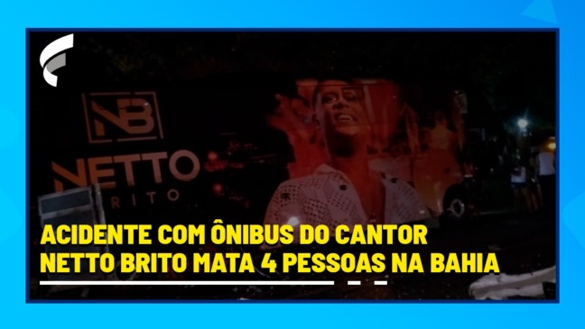 Acidente com ônibus do cantor Netto Brito mata quatro pessoas