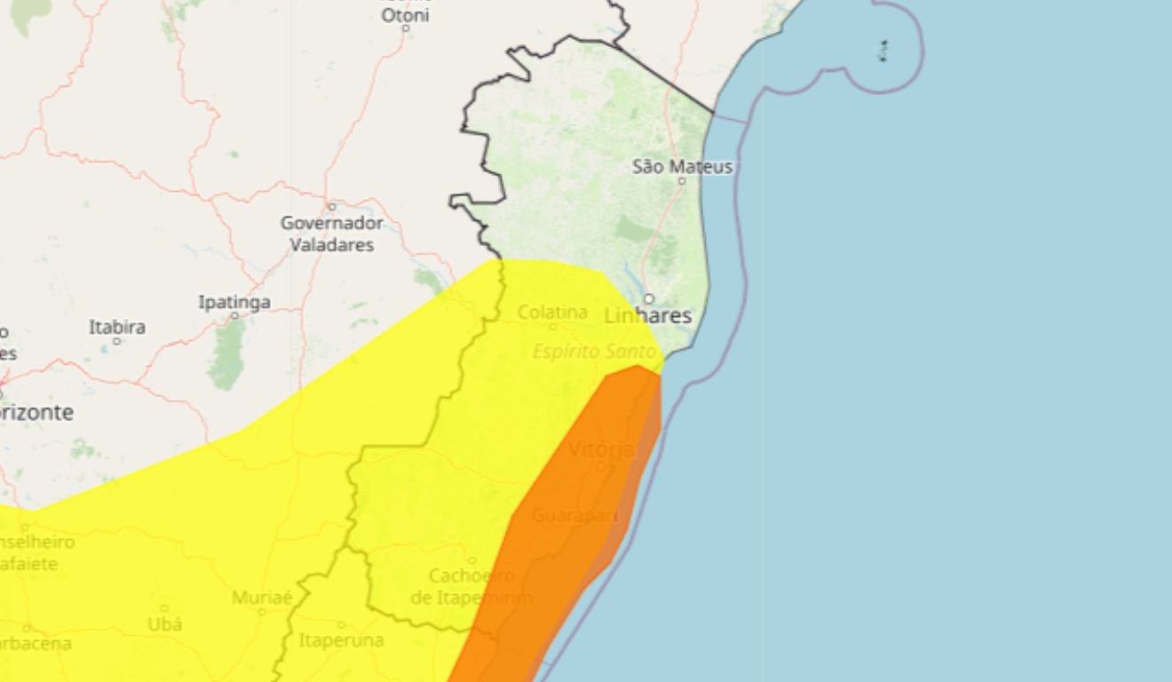 Alerta de tempestade e ventos fortes segunda-feira (28)