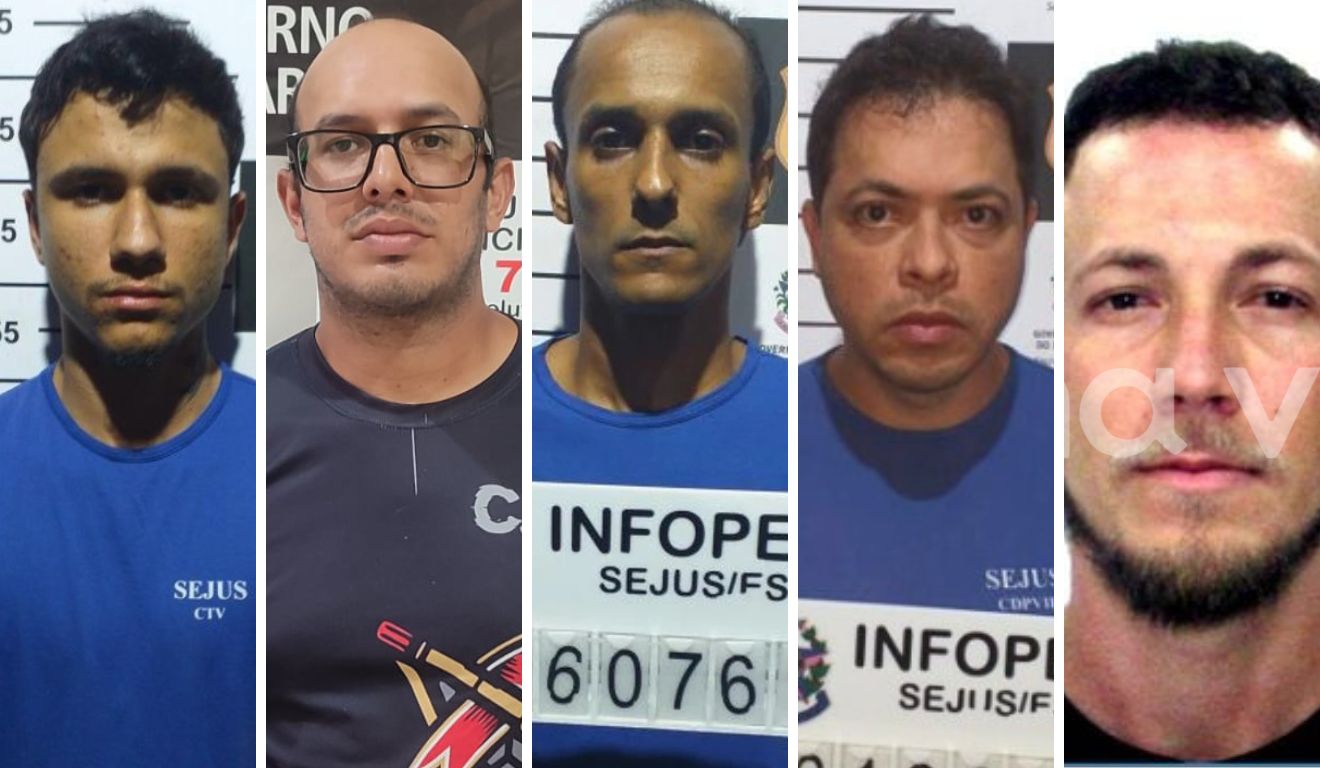 Arthur Laudevino Candeas Luppi, Arthur Neves de Barros, Eferson Ferreira Alves, Bruno Valadares de Almeida e Bruno da Silva, suspeitos da morte de Wallace Lovato