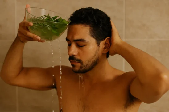 Banho energético com ervas