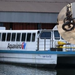 Pode levar bicicleta elétrica no aquaviário?