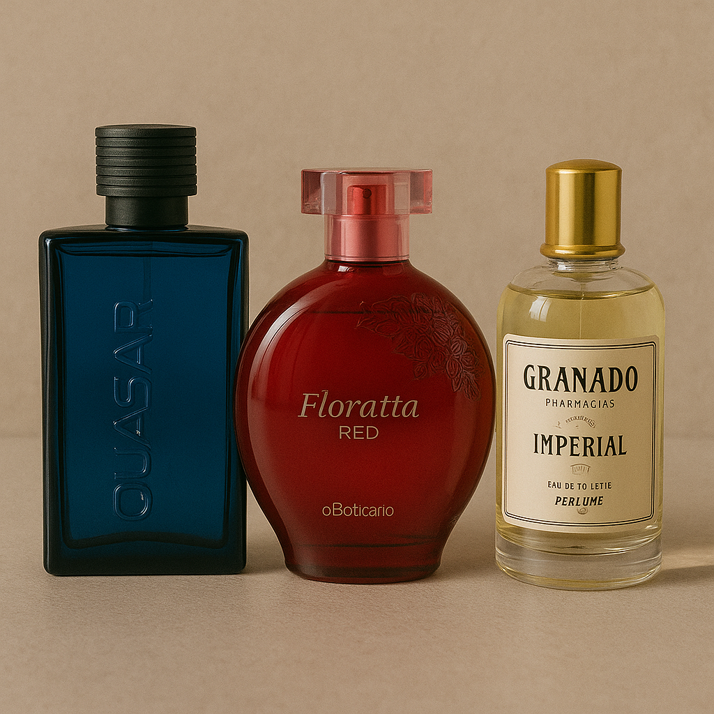Produtos da perfumaria nacional que são melhores que os importados/Foto: ChatGPT Produtos da perfumaria nacional que são melhores que os importados/Foto: ChatGPT