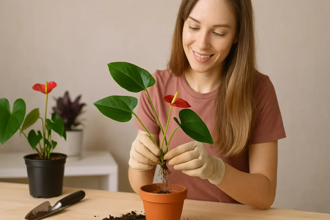 Como fazer muda de antúrio com raiz aparente sem erro